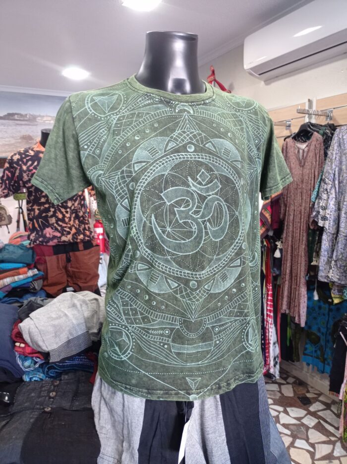 Camiseta hippie ohm color verde - Tienda de Ropa Hippie