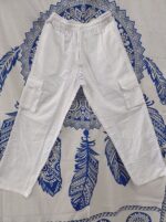 Pantalón hippie liso color blanco - Tienda de Ropa Hippie