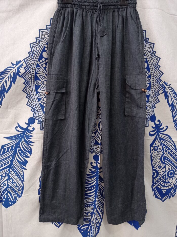 Pantalón hippie liso color gris - Tienda de Ropa Hippie