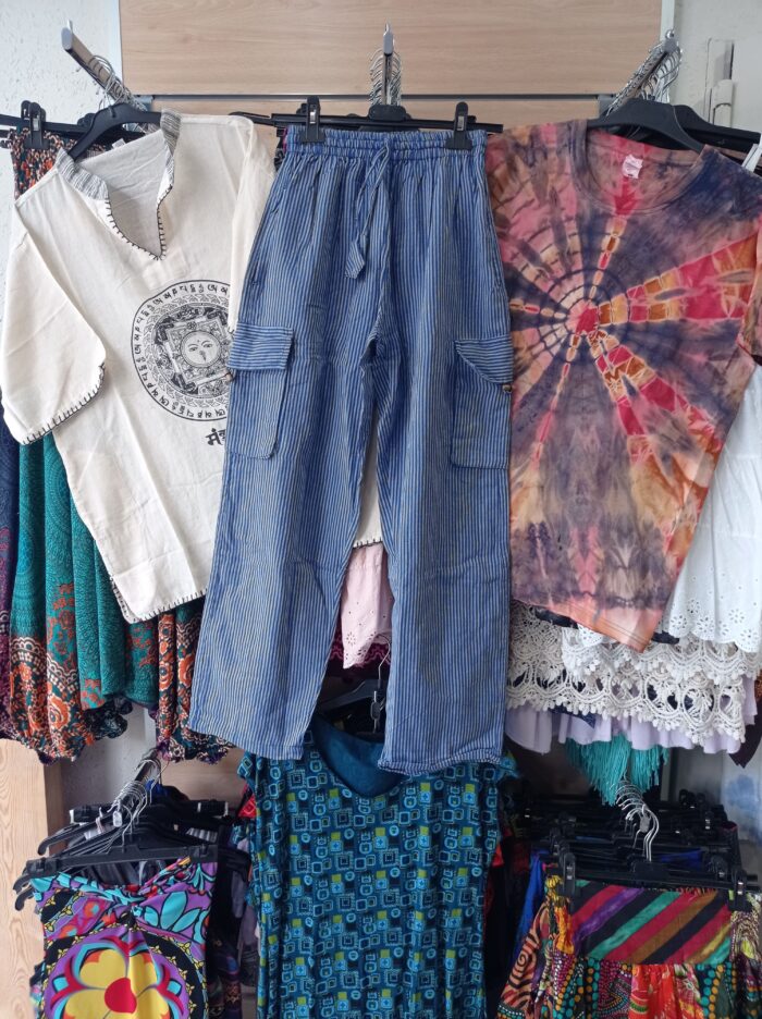 Pantalón hippie rayas color azul - Tienda de Ropa Hippie