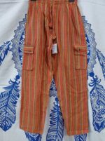 Pantalón hippie rayas color naranja - Tienda de Ropa Hippie