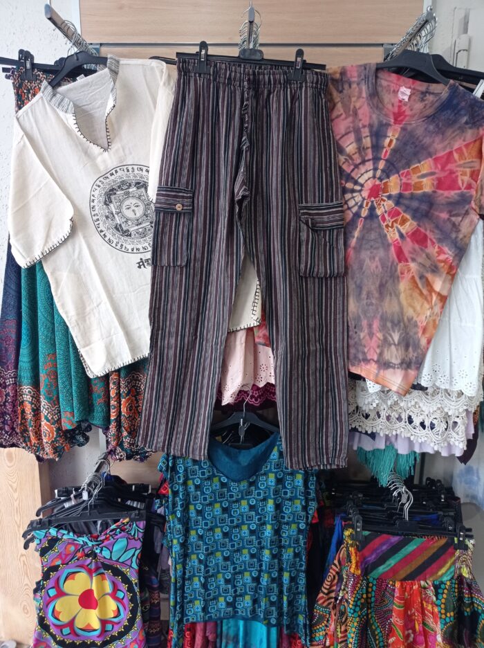 Pantalón hippie rayas color negro - Tienda de Ropa Hippie