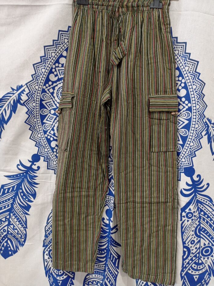Pantalón hippie rayas color verde - Tienda de Ropa Hippie